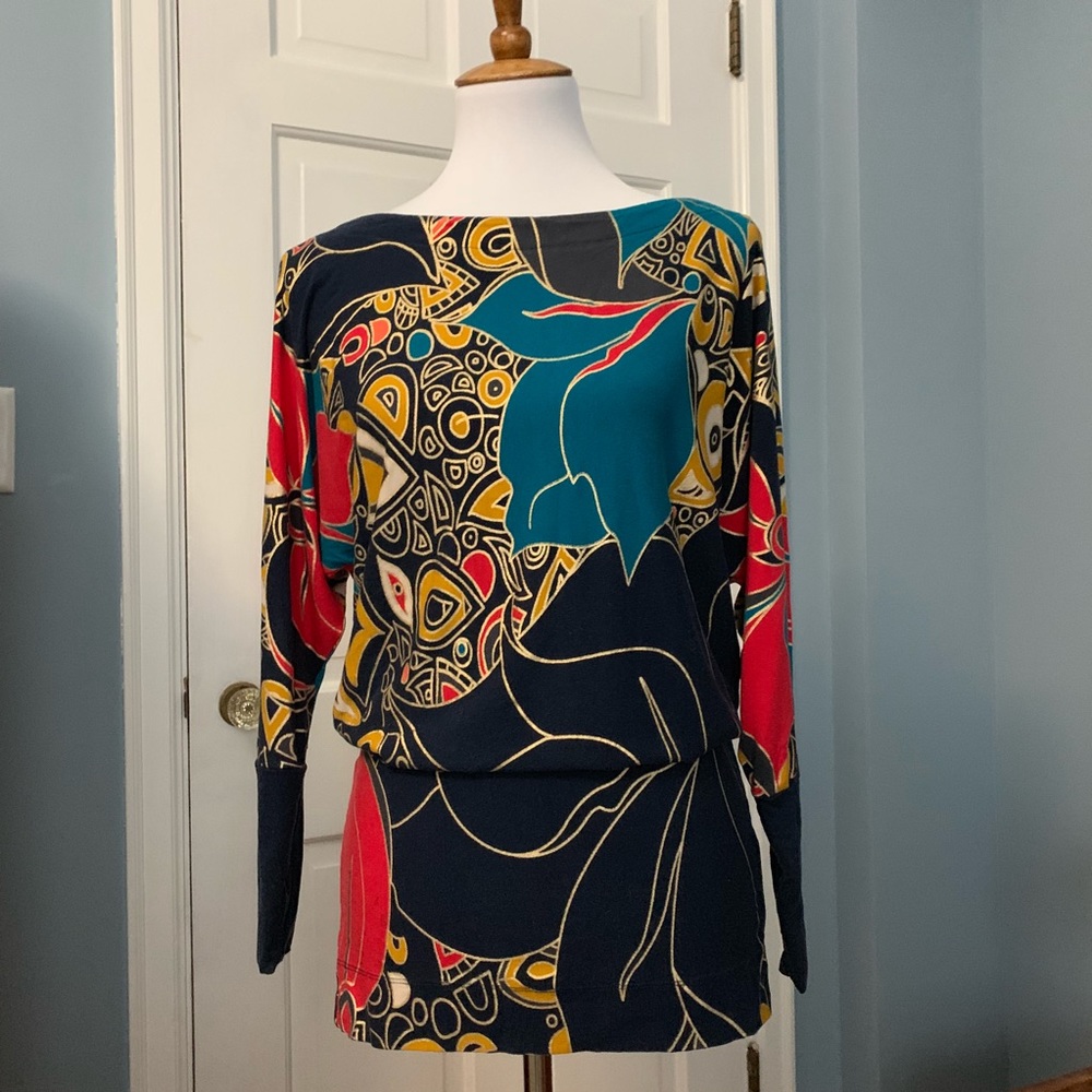 French Connection dolman sleeve print dress